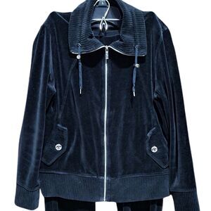 Velour zip up set sweatshirt and pants